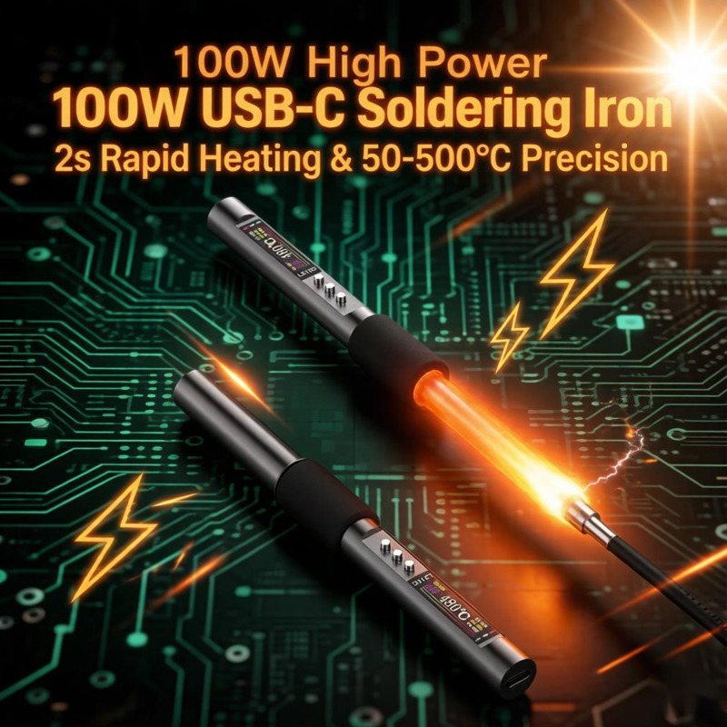 C210 Precision Soldering Station - 100W Lehimleme Havya, 2 Saniyede Anında
