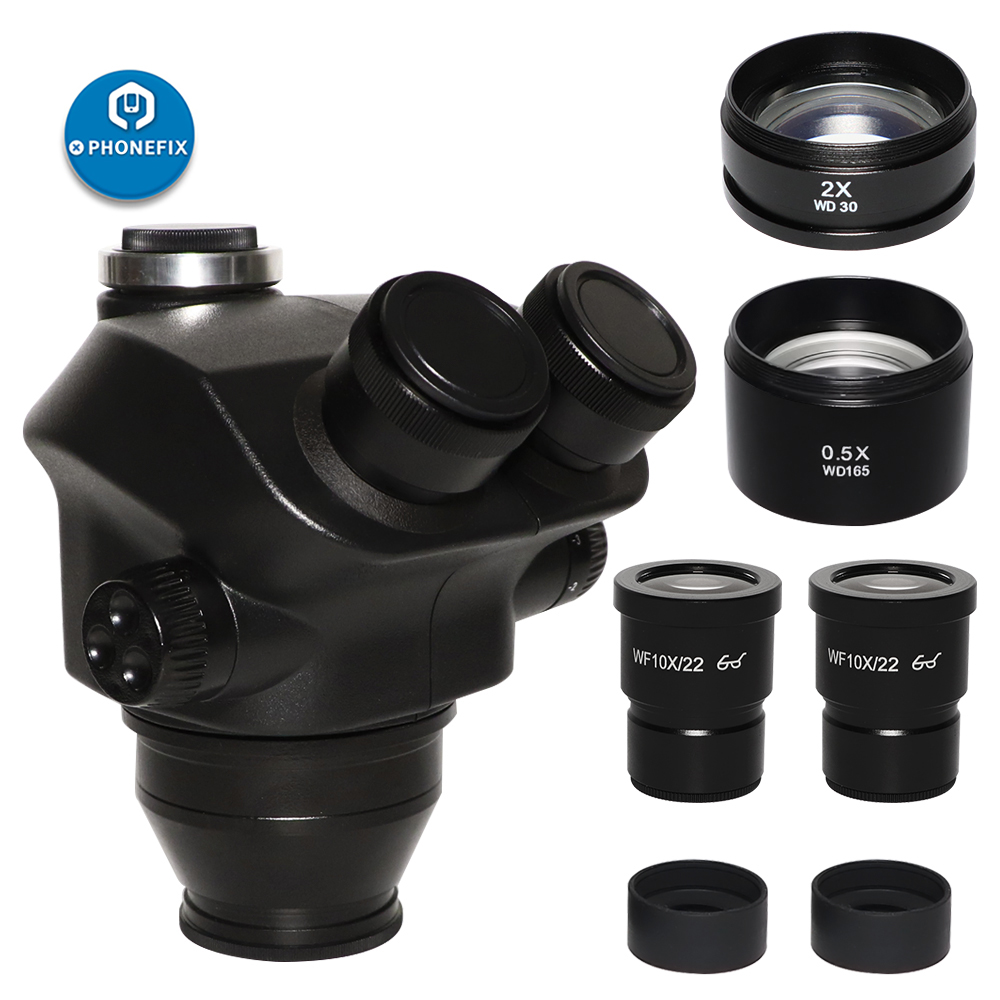 2020 Siyah 3.5X-90X 7X-45X Tri - Trinocular Stereo Microscope 7X-45X incelemesi ve fiyatı