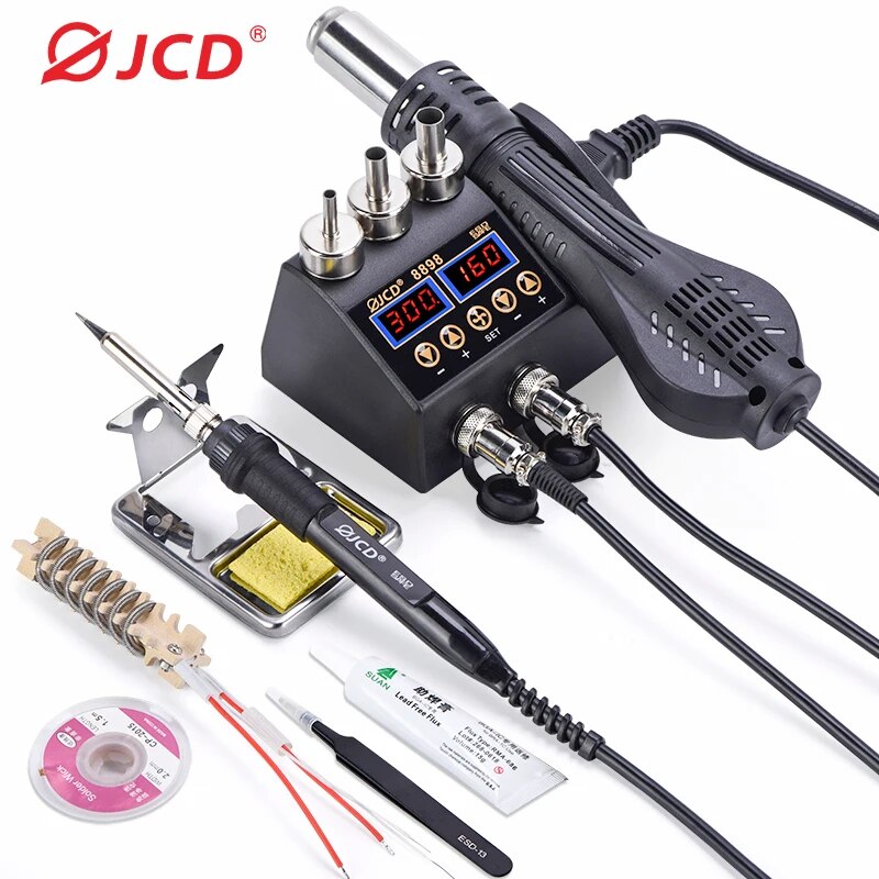 JCD 8898 lehimleme İstasyonu 7 - 2 In 1 Soldering Rework Station 750W incelemesi ve fiyatı