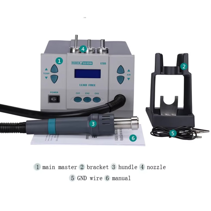 Orijinal 1000W QUICK 861DW Isı - Hot Air Rework Station 861Dw incelemesi ve fiyatı