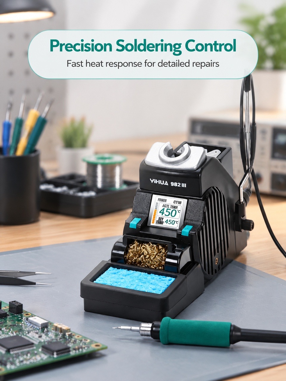 YIHUA 982-III C210 Havya Hassa - C210 Precision Soldering Station incelemesi ve fiyatı