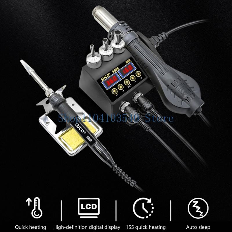 02DC 750W Lehimleme İstasyonu  - 2 In 1 Soldering Rework Station 750W incelemesi ve fiyatı